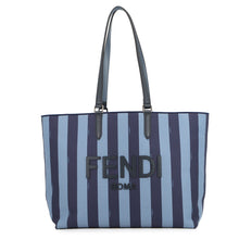 Load image into Gallery viewer, FENDI Go-to-Shopper Tote Navy/Blue7VA610 Canvas Leather
