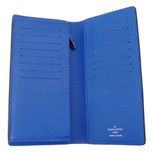 Load image into Gallery viewer, LOUIS VUITTON Portefeuille Brazza Noir/BlueM30791 Taiga Leather/V-Shape
