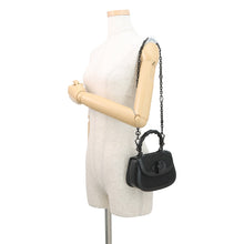 将图像加载到图库查看器中，GUCCI Bamboo 1947 Handbag Black735116 Canvas Rhinestone Leather
