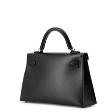 Load image into Gallery viewer, HERMES Mini Kelly 2 Cheval de Bois Black Tadelakt Leather

