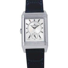Load image into Gallery viewer, JAEGER-LE COULTRE Reverso Tribute Duo Small Seconds H47mm×W28.3mm Stainless Steel Leather Blue/Silver DialQ3988481
