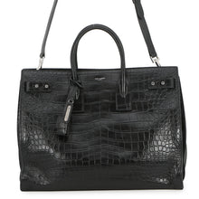 Load image into Gallery viewer, SAINT LAURENT PARIS Sac de Jules Souple Large 2WAY Tote Bag Black478167 Croco embossed leather
