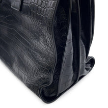 Load image into Gallery viewer, SAINT LAURENT PARIS Sac de Jules Souple Large 2WAY Tote Bag Black478167 Croco embossed leather

