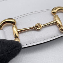 将图像加载到图库查看器中，GUCCI Horsebit 1955 Nanobag White760253 Leather
