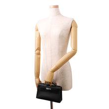将图像加载到图库查看器中，HERMES PochetteKelly Black Swift Leather
