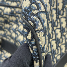 Load image into Gallery viewer, Dior Oblique Jacquard Lingot 2-Way Travel Bag Beige/Navy1ADDU115YKY_H27E Canvas Leather Size 50
