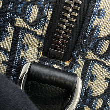 Load image into Gallery viewer, Dior Oblique Jacquard Lingot 2-Way Travel Bag Beige/Navy1ADDU115YKY_H27E Canvas Leather Size 50
