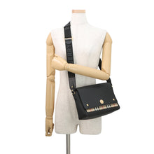 将图像加载到图库查看器中，BURBERRY Nova Check Flap Shoulder Bag Black8021110 Leather Canvas
