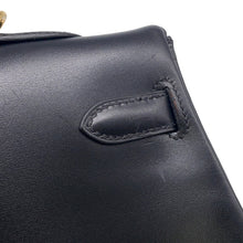将图像加载到图库查看器中，HERMES Kelly Retourne Black Box Calf Leather Size 35
