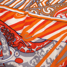 将图像加载到图库查看器中，HERMES Giant Square KAWA ORA Size 140 Orange/Multicolor Cashmere70% Silk30%

