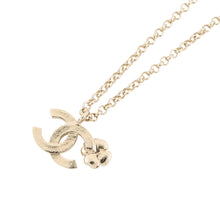 将图像加载到图库查看器中，CHANEL CC Logo Clover Necklace Gold/BlackABF387 Metal Rhinestone
