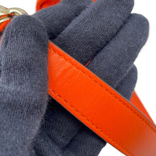 Load image into Gallery viewer, GUCCI Moonside Shoulder Bag Orange786035 GG Canvas Leather Size Mini
