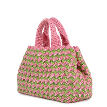 Load image into Gallery viewer, PRADA Canapa tote Green/PinkBN2303 Raffia
