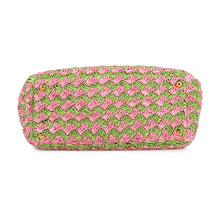 Load image into Gallery viewer, PRADA Canapa tote Green/PinkBN2303 Raffia
