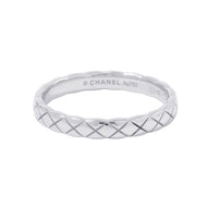 CHANEL Coco Crush Collection Ring Size 60/#20 MiniJ11793 18K White Gold