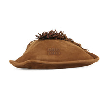 将图像加载到图库查看器中，MIUMIU Handbag Brown5BA295 suede
