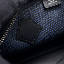 Load image into Gallery viewer, HERMES Victoria 3 Fool Toe Black/Blue Saphir Swift Leather Toile Cadrille Size Mini
