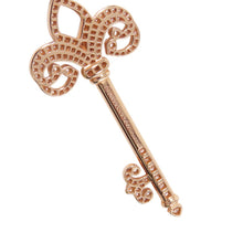 将图像加载到图库查看器中，TIFFANY&amp;Co. Fleur de Lis Key Necklace 18K Pink Gold
