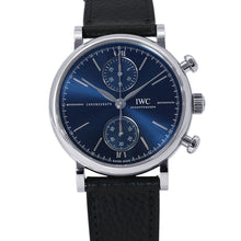 Load image into Gallery viewer, IWC IWC Portofino Chronograph 39 Laureus Sports for Good, Limited Edition of 1000 Pieces Worldwide W39mm Stainless Steel Leather Blue DialIW391408
