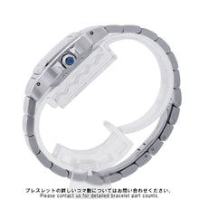 将图像加载到图库查看器中，CARTIER Santos Garbe SM H25mm×W24mm Stainless Steel Silver DialW20054D6
