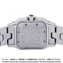 将图像加载到图库查看器中，CARTIER Santos Garbe SM H25mm×W24mm Stainless Steel Silver DialW20054D6
