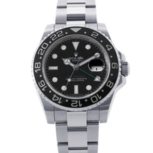 将图像加载到图库查看器中，ROLEX GMT MasterII W40mm Stainless Steel Black Dial116710LN

