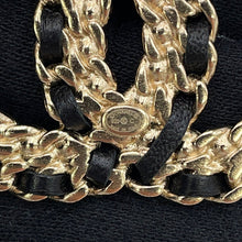 将图像加载到图库查看器中，CHANEL CC Logo BroochAB2971-B01952-N5746 Metal Leather Rhinestone
