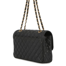 Load image into Gallery viewer, CHANEL Matelasse Single Flap W Chain Shoulder Bag Black Soft Caviar Leather
