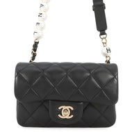 CHANEL Mini Matelasse Black Lambskin