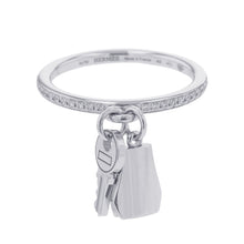 将图像加载到图库查看器中，HERMES Kelly・Clochette Ring Size PM/49/#9 18K White Gold
