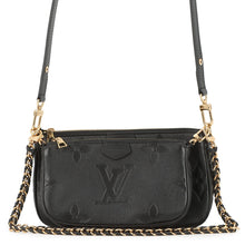 将图像加载到图库查看器中，LOUIS VUITTON Multi Pochette Accessoires NoirM80399 Monogram Empreinte Leather
