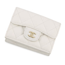 Load image into Gallery viewer, CHANEL Matelasse Classic Small Flap Wallet Tri-fold Wallet WhiteAP0230 Caviar Leather
