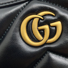 Load image into Gallery viewer, GUCCI GG Marmont ChainShoulder Bag Black777263 Leather Size Small
