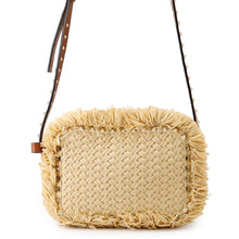 Load image into Gallery viewer, Valentino Garavani RockStudded Shoulder Bag Natural/BrownTW2B0809PWC_43S Straw Leather
