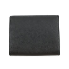 将图像加载到图库查看器中，HERMES Port Folio 1938-12 Compact Wallet Black Chevre Myzore Goatskin
