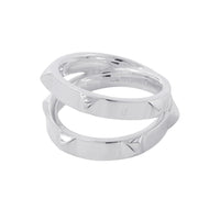 HERMES Clou de H Double Round Ring Size 56/#16 SV925