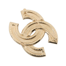 将图像加载到图库查看器中，CHANEL Rhinestone CC Logo Brooch Champagne Gold Metal Rhinestone
