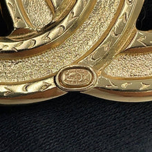 将图像加载到图库查看器中，CHANEL Rhinestone CC Logo Brooch Champagne Gold Metal Rhinestone
