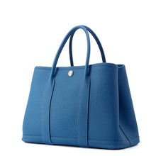 将图像加载到图库查看器中，HERMES Garden Party Blue Wooturmail Negonda Leather Size TPM
