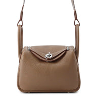 HERMES Lindy Etoupe Taurillon Clemence Size Mini