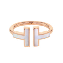 将图像加载到图库查看器中，TIFFANY&amp;Co. T wire ring Size Approximately No. 764027239 18K Pink Gold
