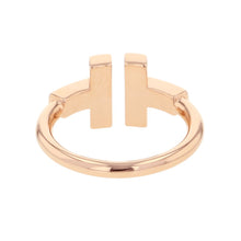 将图像加载到图库查看器中，TIFFANY&amp;Co. T wire ring Size Approximately No. 764027239 18K Pink Gold
