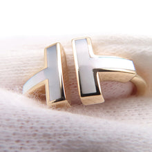 将图像加载到图库查看器中，TIFFANY&amp;Co. T wire ring Size Approximately No. 764027239 18K Pink Gold
