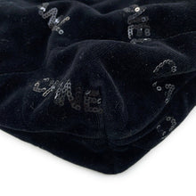 将图像加载到图库查看器中，CHANEL CHANEL 22 Sequins Shoulder Bag BlackAS3260 Velour Size Small
