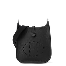 Load image into Gallery viewer, HERMES Evelyne Long Black Taurillon Clemence Size TPM
