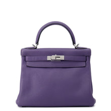 Load image into Gallery viewer, HERMES Kelly Retourne Iris Togo Leather Size 28
