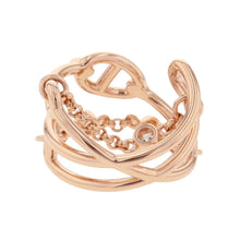 Load image into Gallery viewer, HERMES Chaine d'Ancre Chaos Ring Size MM/50/#10 18K Pink Gold
