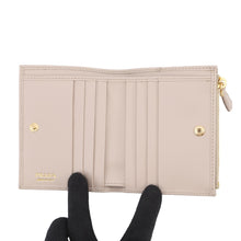 Load image into Gallery viewer, PRADA Triangle Logo Compact Wallet Jasmin Flower1ML050 Leather
