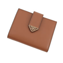 将图像加载到图库查看器中，PRADA City Calf Tab Bifold Wallet Brown1MV204 2CNP F0046 Leather

