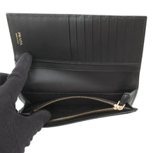 Load image into Gallery viewer, PRADA City Calf Tab Long Wallet Black1MV025 Leather
